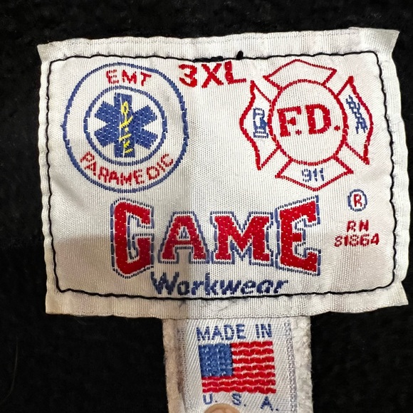 GAME Workwear men’s heavyweight cotton half zip sweatshirt w/ pockets sz 3XL - Picture 3 of 7